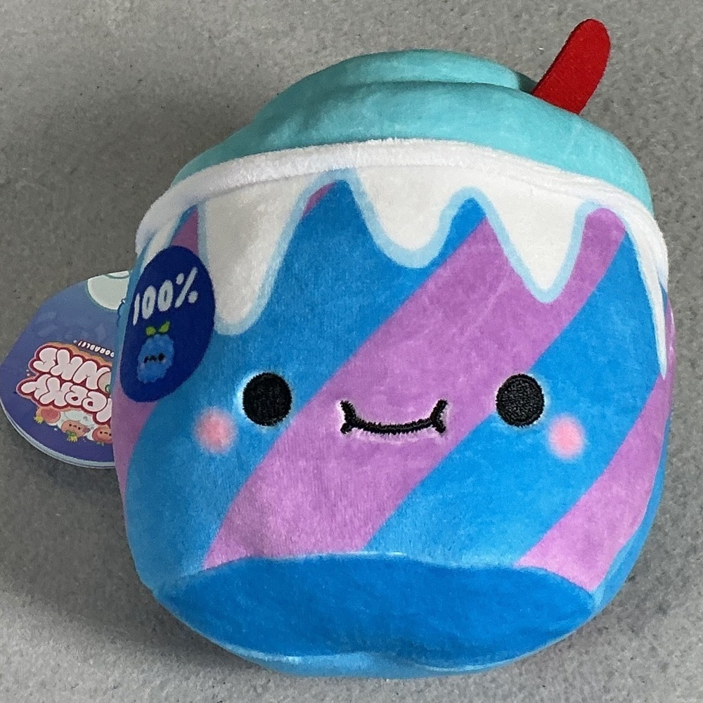 Cheeky Chonks Snacky Seats Freezy Cheeks Blue Purple Slushie Plush NWT